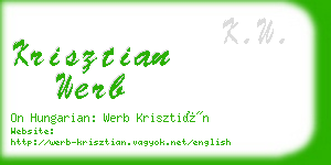 krisztian werb business card